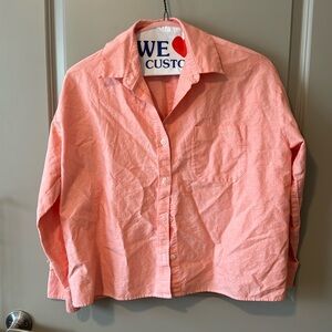 Djerf Avenue Breezy Shirt Apricot. Size Small